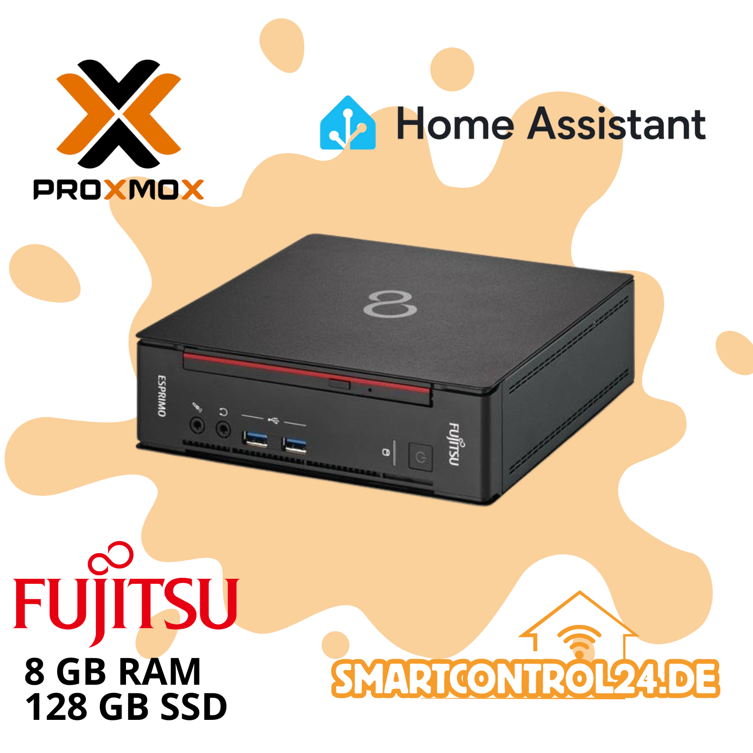 smartcontrol24 Fujitsu Esprimo Q556 GreenRefurb, Intel i5 6400T/4590T, 8 GB RAM, 128 GB SSD