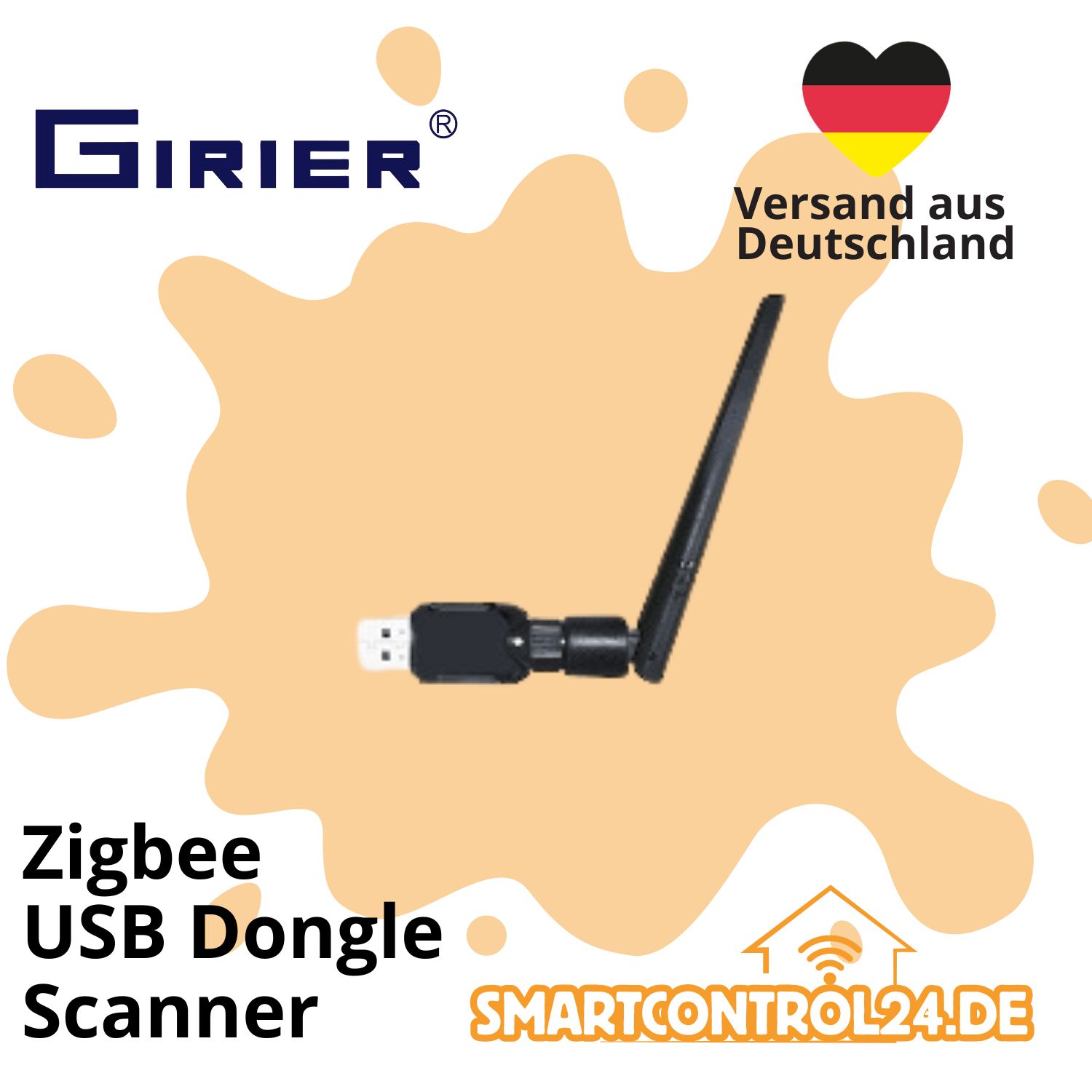 smartcontrol24 Zigbee USB 3.0 Dongle mit Antenne für Home Assistant