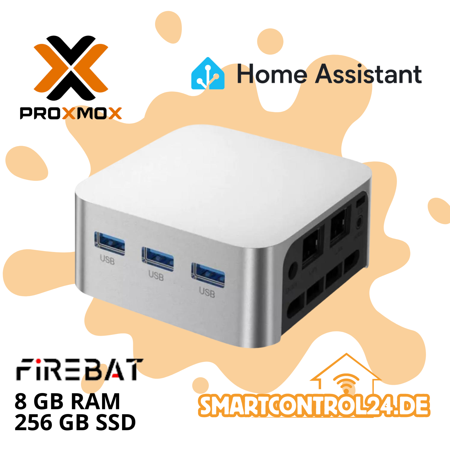 smartcontrol24 Firebat T8 Pro Plus, Intel N100, 8GB RAM, N100, 256GB SSD, WiFi 5